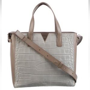 Vince leather embossed crossed body bag